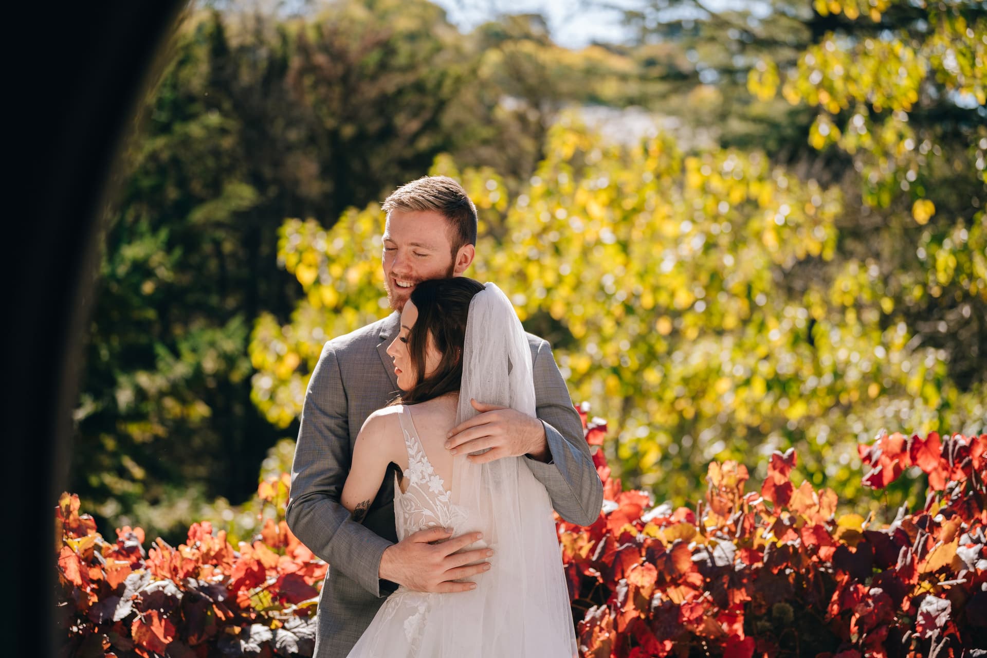 Couple portrait at the castle